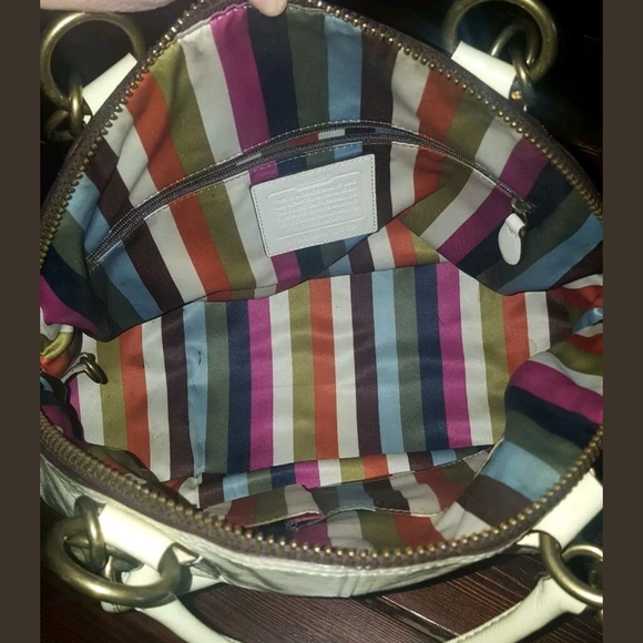 ***SOLD*** COACH FRANCINE IVORY LEGACY Satchel - Picture 7 of 8